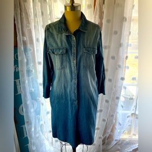 Route 66 Denim Long Sleeve Dress